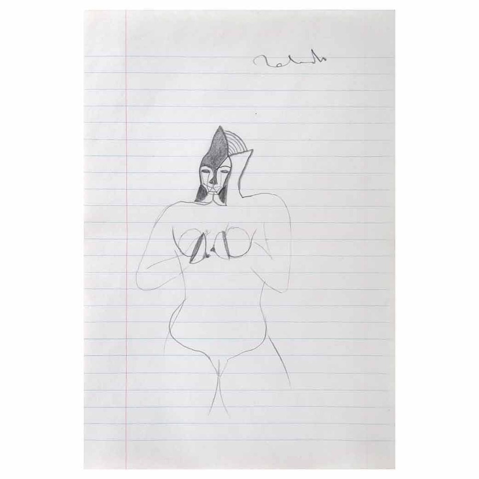 Untitled (Female character) by Francisco Toledo