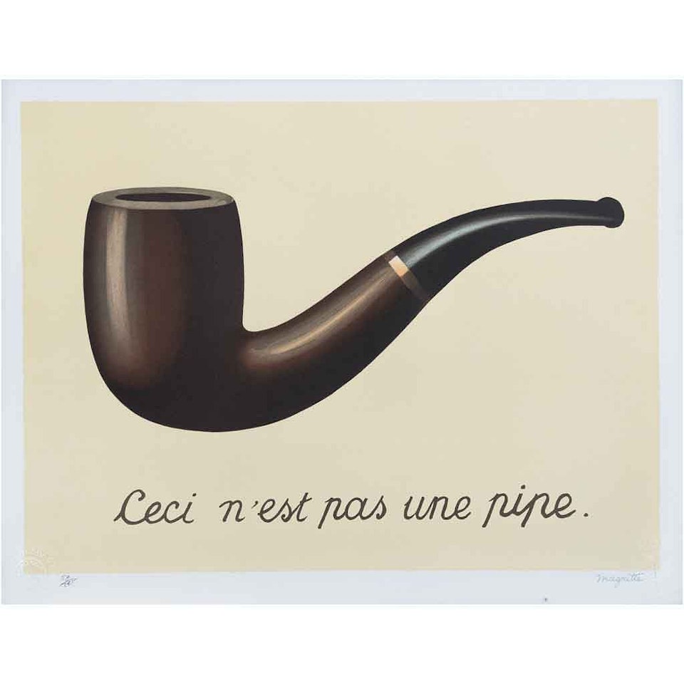 La trahison des images, Ceci n"est pas une pipe (This is not a pipe) by René Magritte