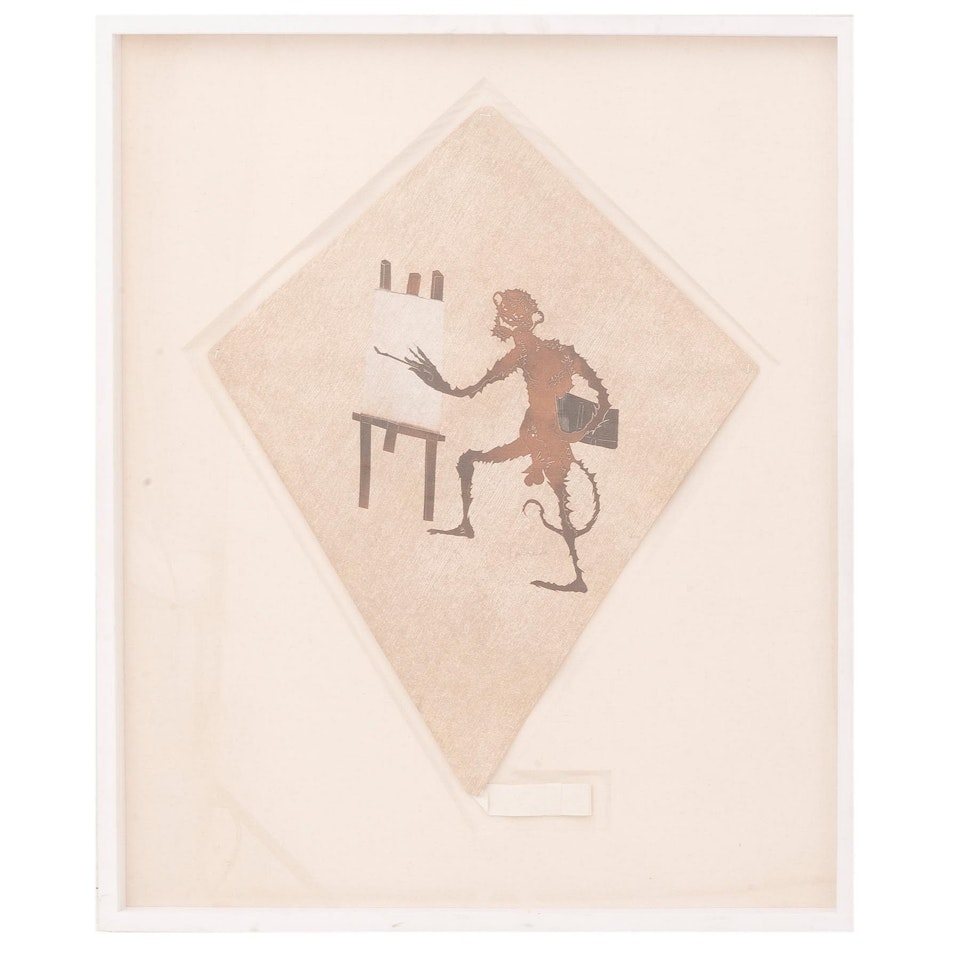 Monkey painting, kite by Francisco Toledo