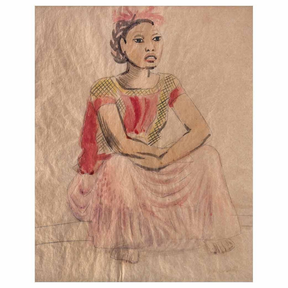 Untitled (Tehuana seated) by Miguel Covarrubias
