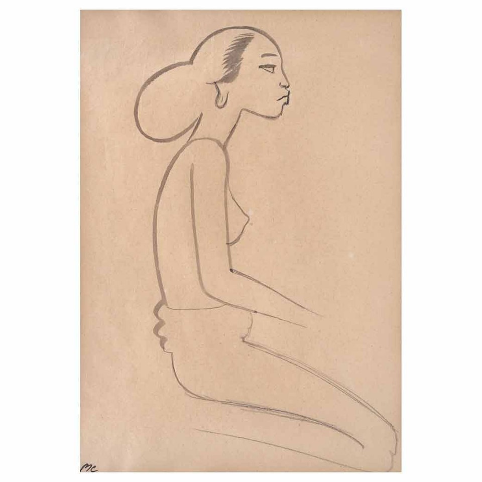 Untitled (Balinese in profile) by Miguel Covarrubias