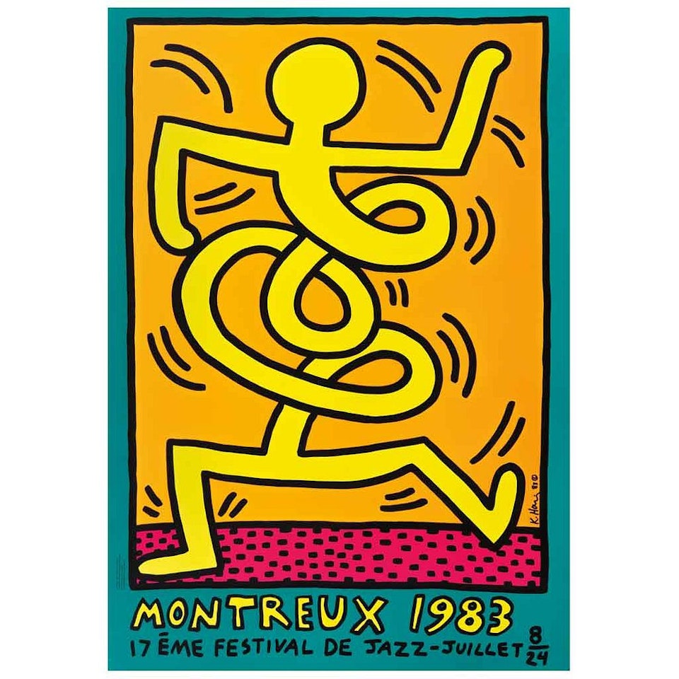 Poster for the 1983 Montreux Jazz Festival by Keith Haring