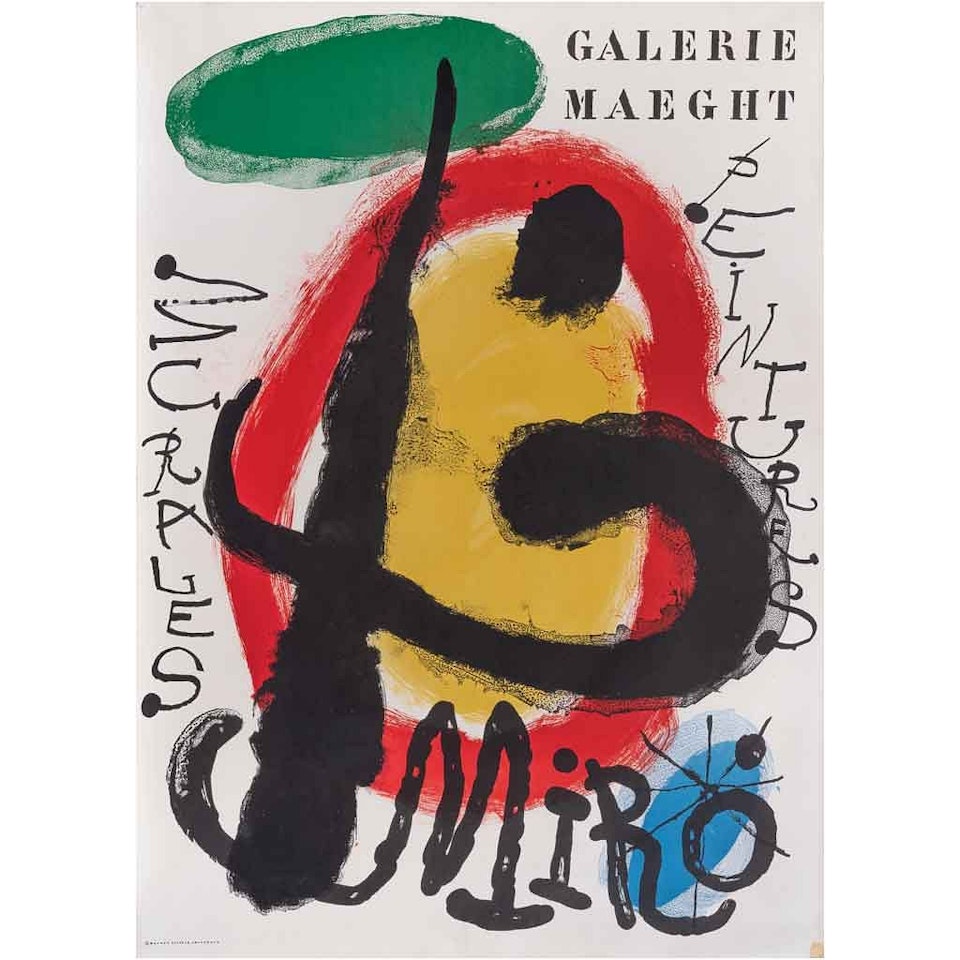 Poster for the exhibition "Peintures Murales" by Joan Miró
