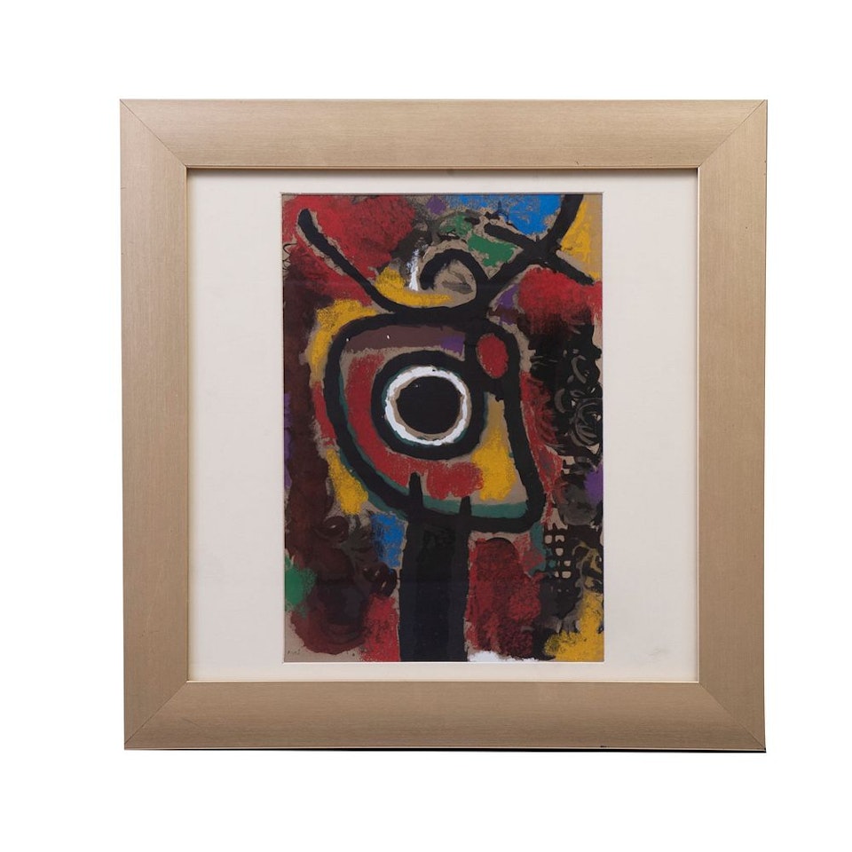 From the series Cartones; 25: Personnage et oiseau (25: Character and bird) by Joan Miró