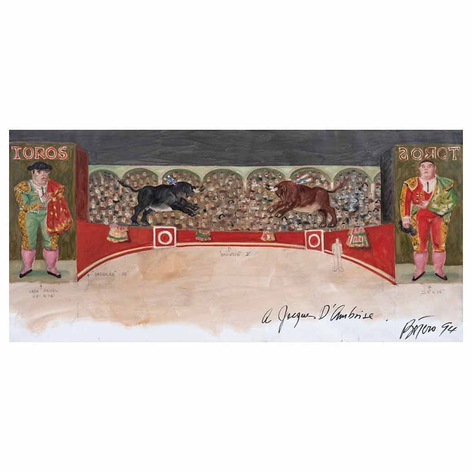 Backdrop design for the opera Carmen by Fernando Botero