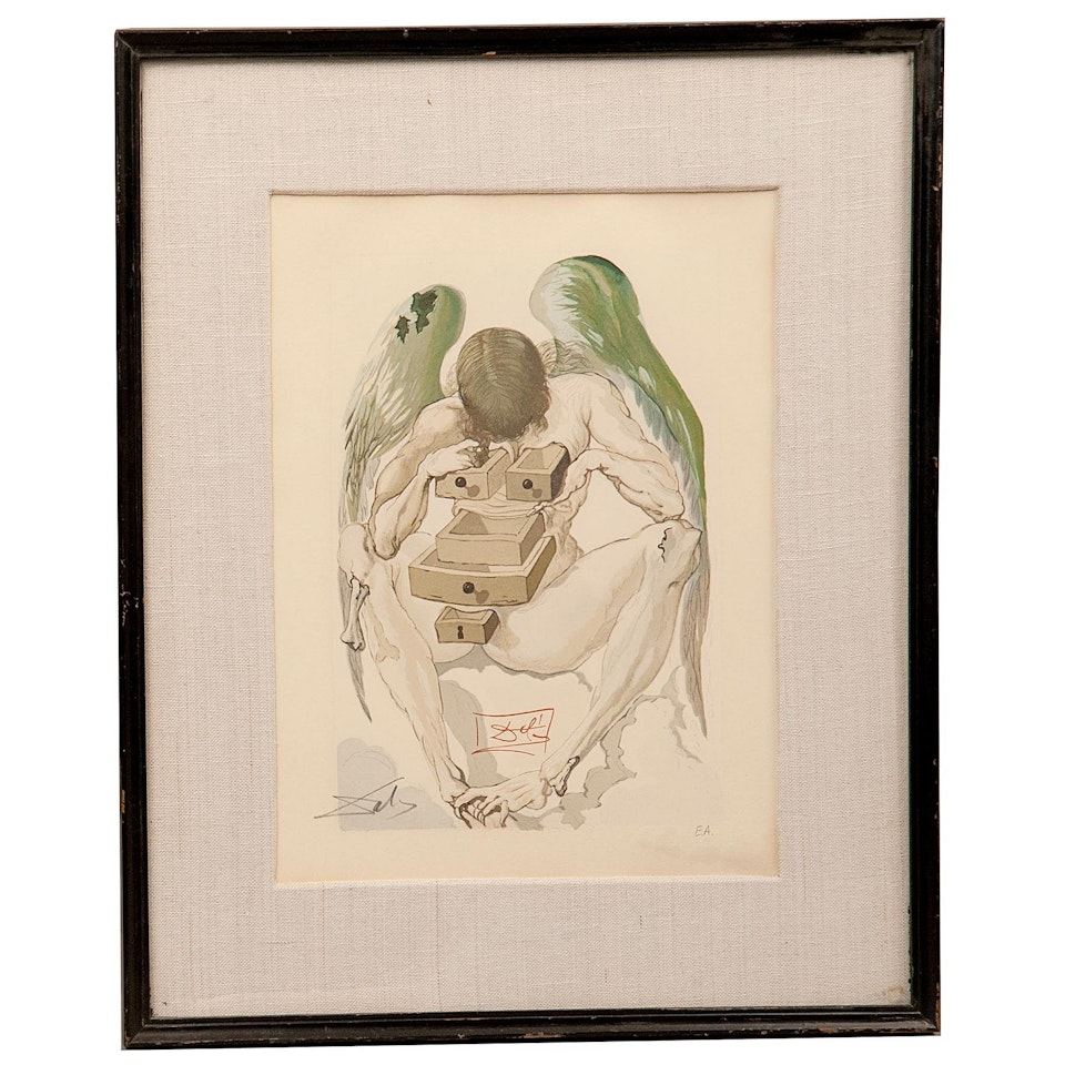 Purgatory, Canto 1: The Fallen Angel, from the carpet The Divine Comedy by Salvador Dali