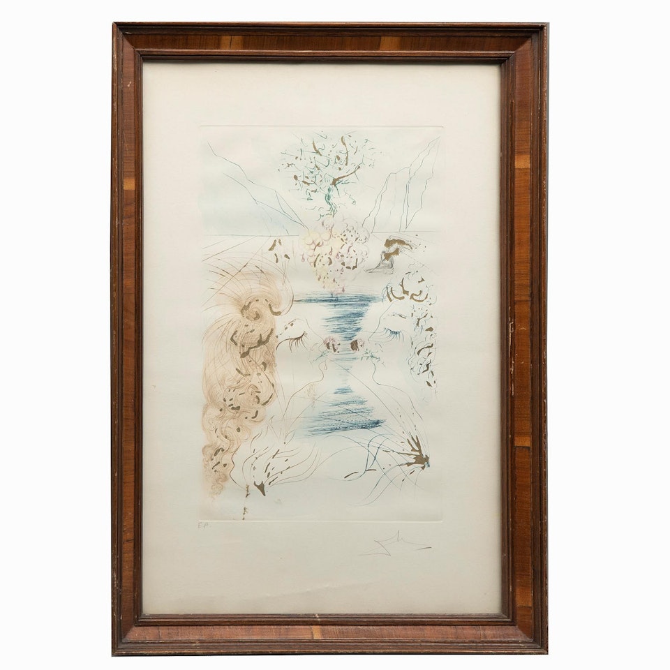The Kiss, from the Song of the Songs folder by Salvador Dali