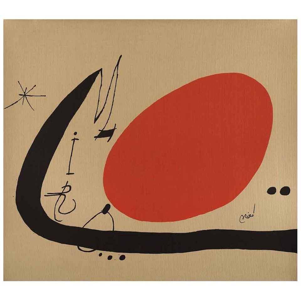 Untitled, from the Proverbes à la main folder by Joan Miró