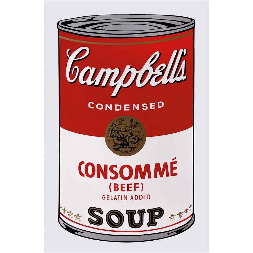 II.52: Campbell"s Consommé Beef Soup by Andy Warhol