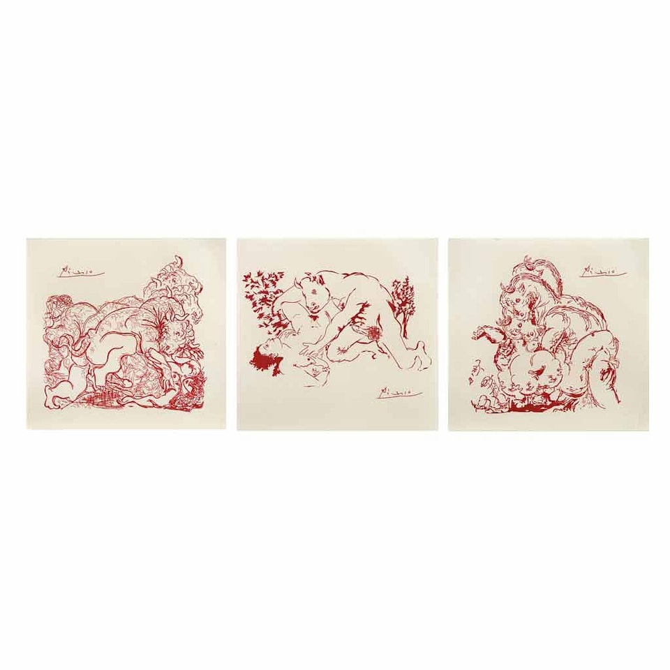 Minotauro I, II, III series by Pablo Picasso