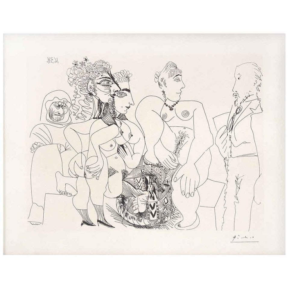 Erotic Series #3, from the suite 156; Erotic Series #3, from the suite 156 by Pablo Picasso
