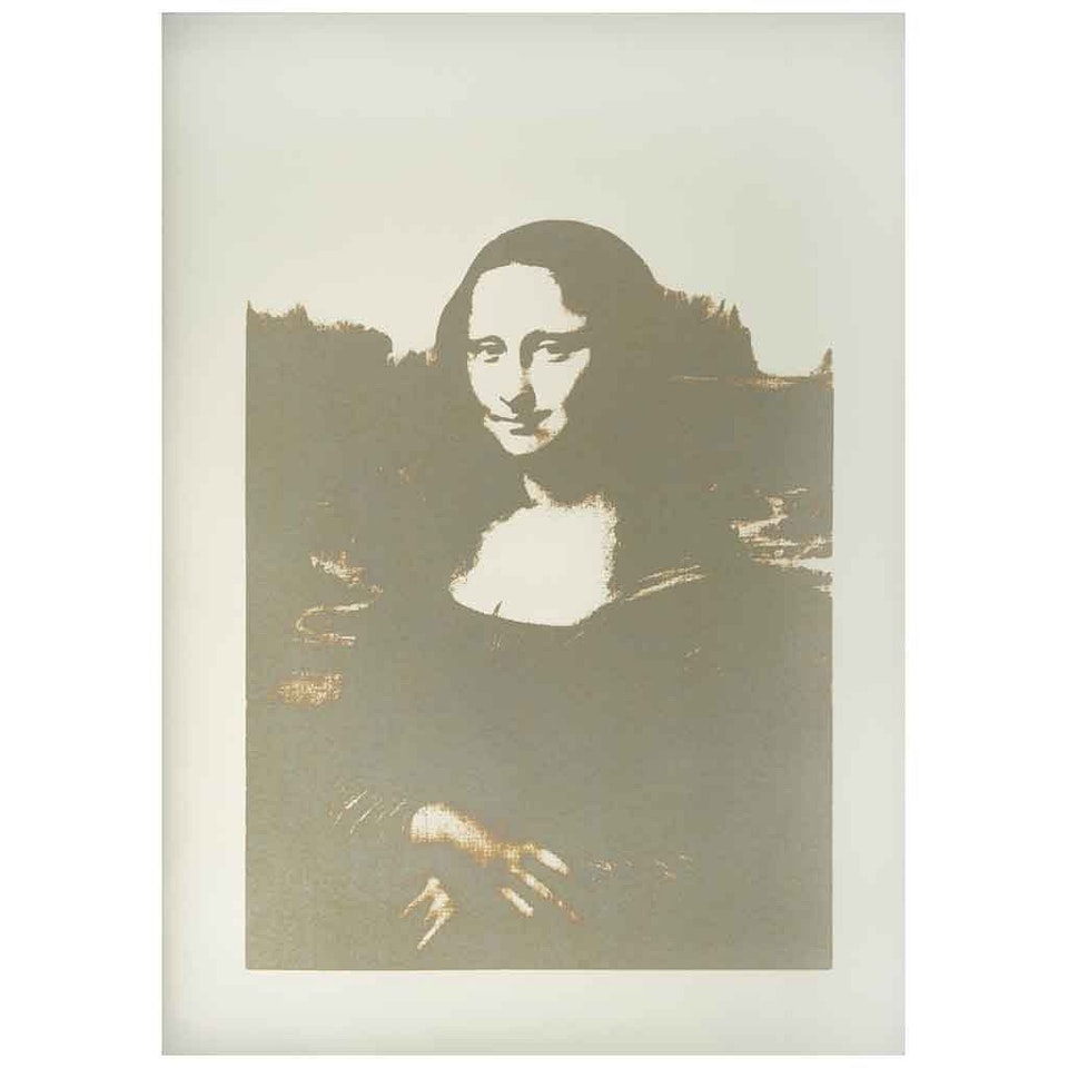 Mona Lisa #3 - Metallic on Vellum by Andy Warhol