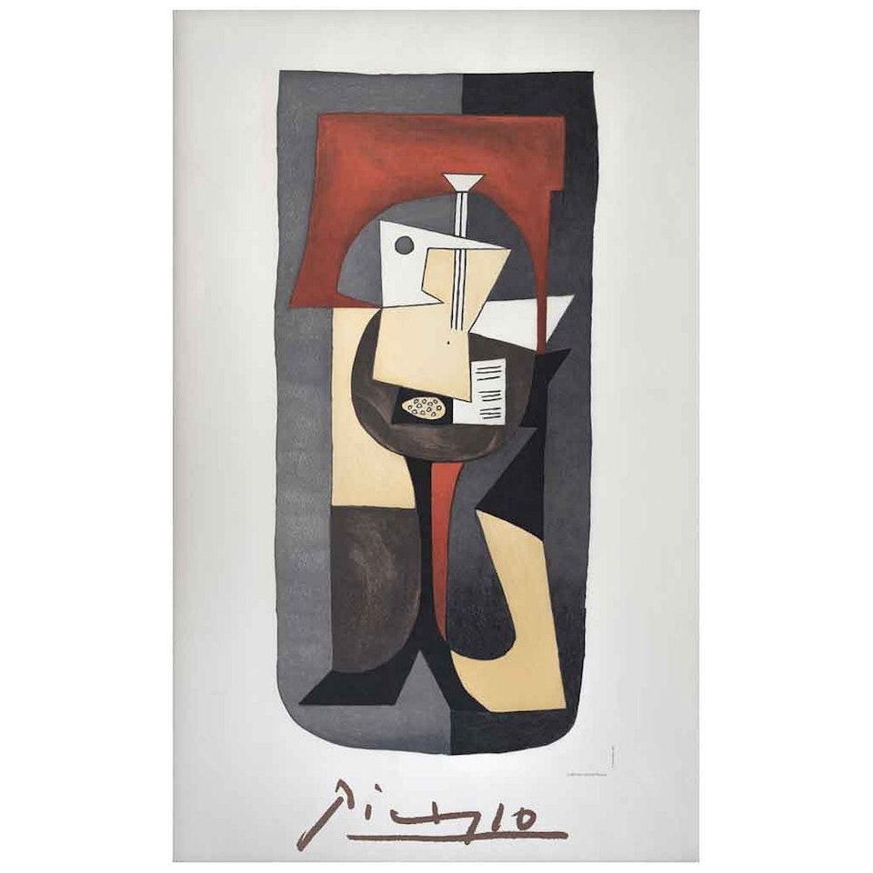 Guitar and partition by Pablo Picasso