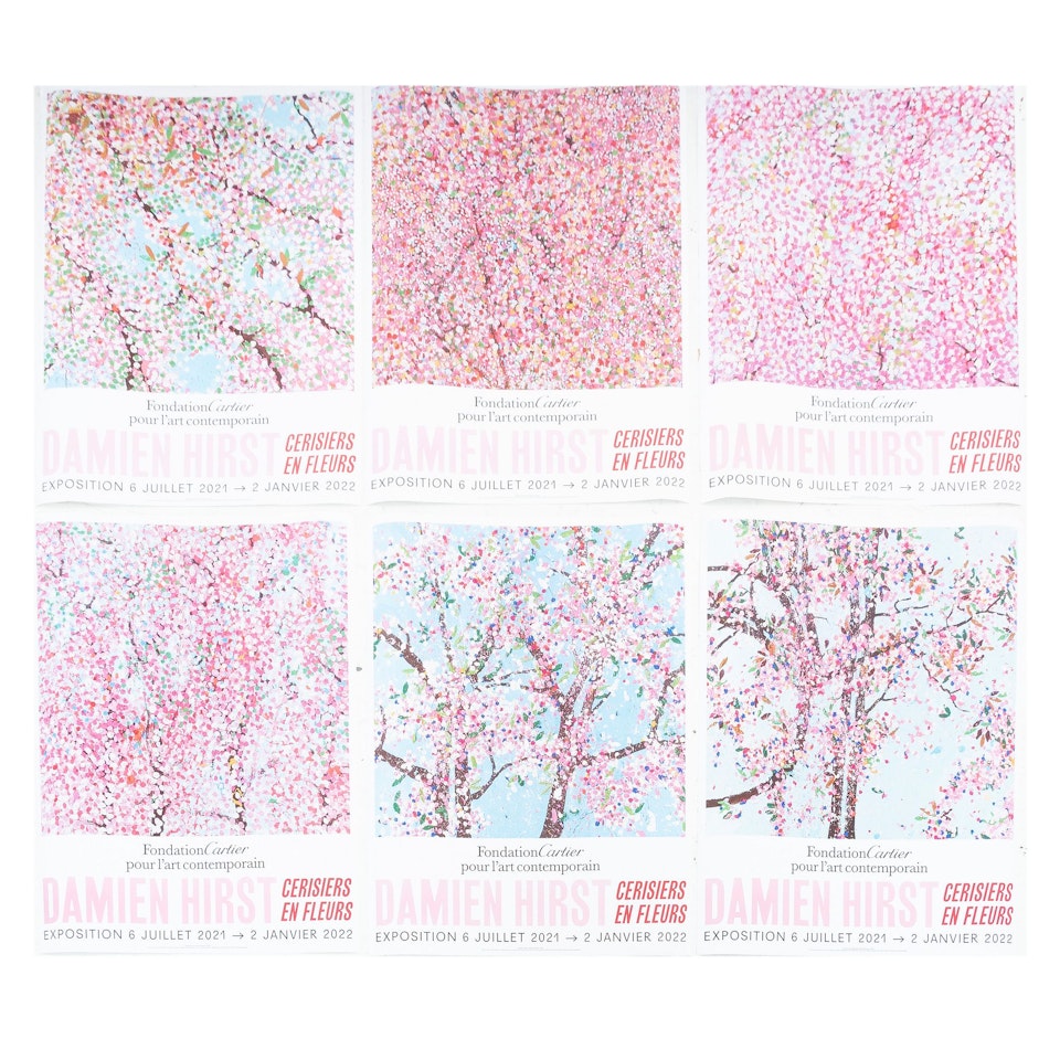 Cerisiers en fleurs; Fragility Blossom ; Wonderful World Blossom by Damien Hirst