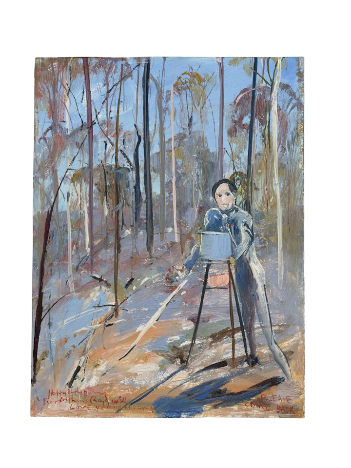 Barry Humphries painting at Shoalhaven by Arthur Merric Bloomfield Boyd