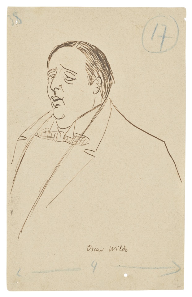 Portrait of Oscar Wilde (1854-1900) by English School