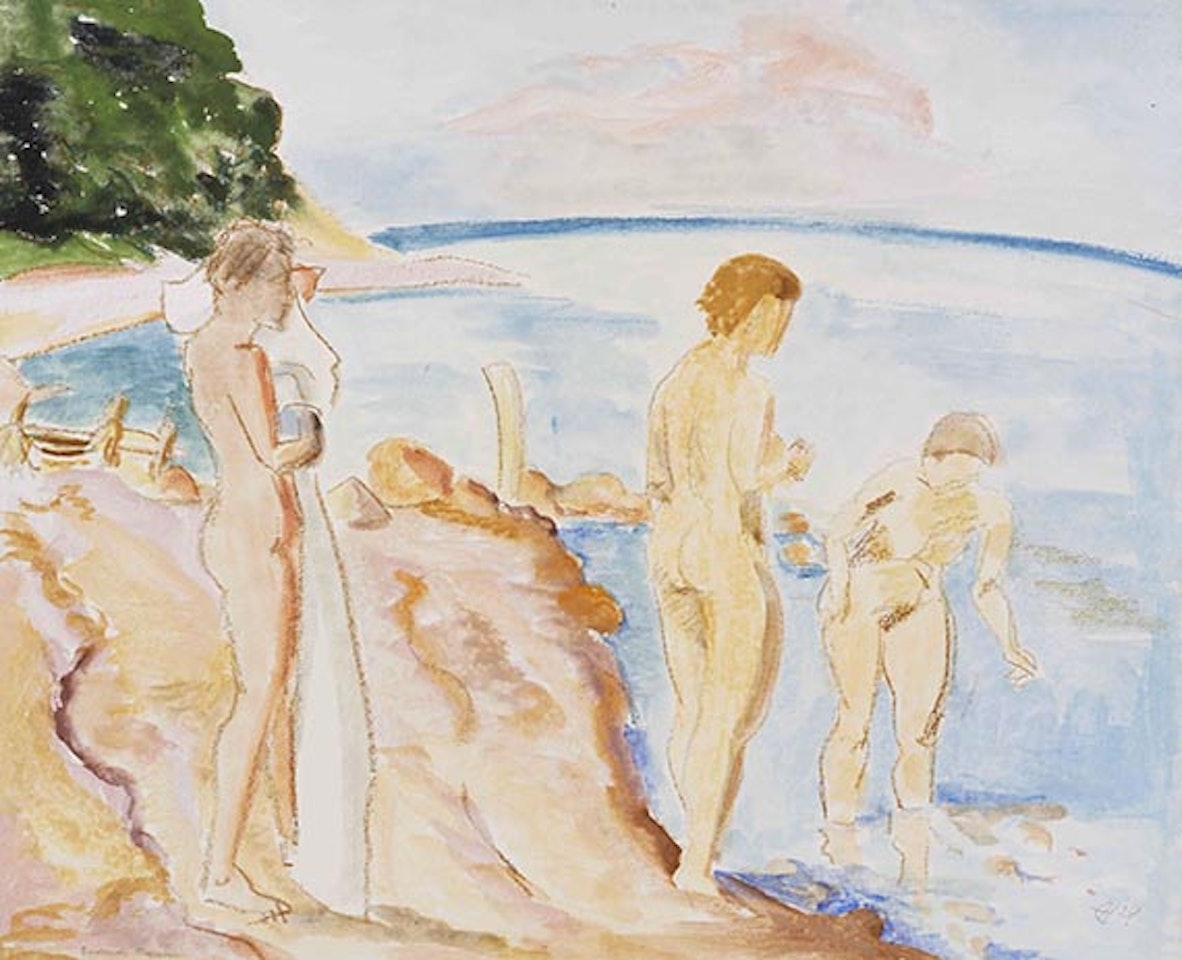 Badende Frauen by Erich Heckel
