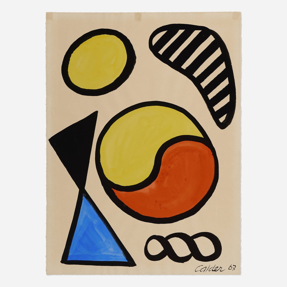 Yellow Yin, Red Yang by Alexander Calder