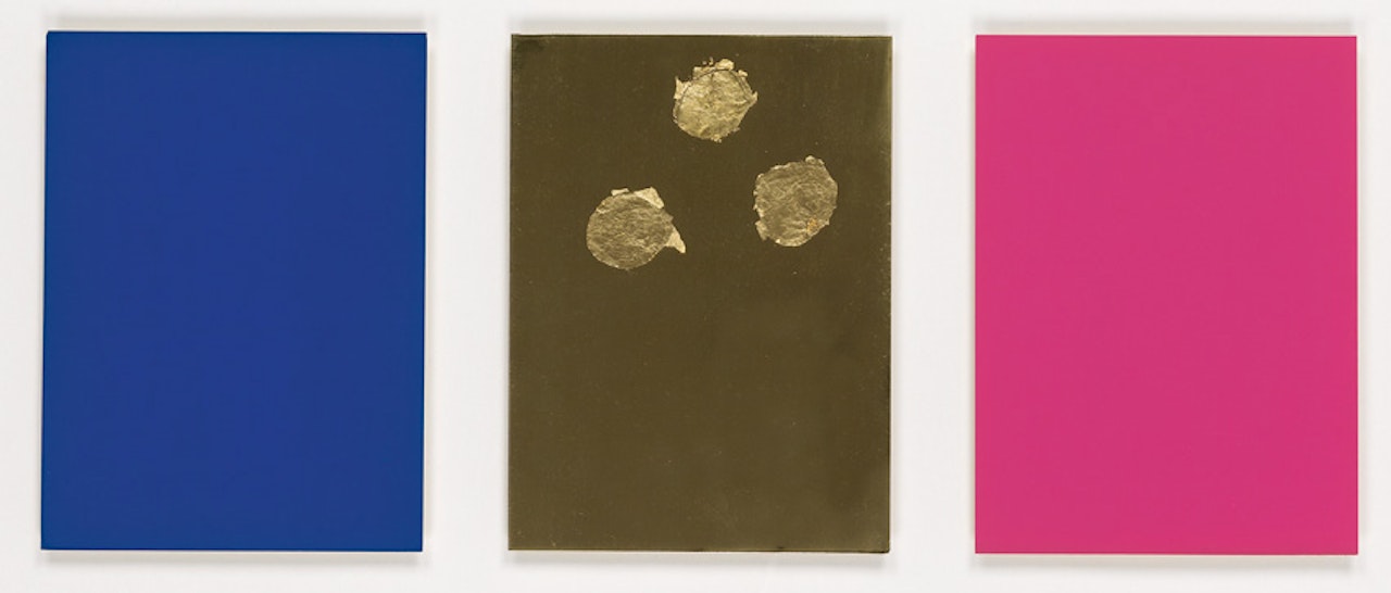 Monochrome und Feuer (Triptych) by Yves Klein