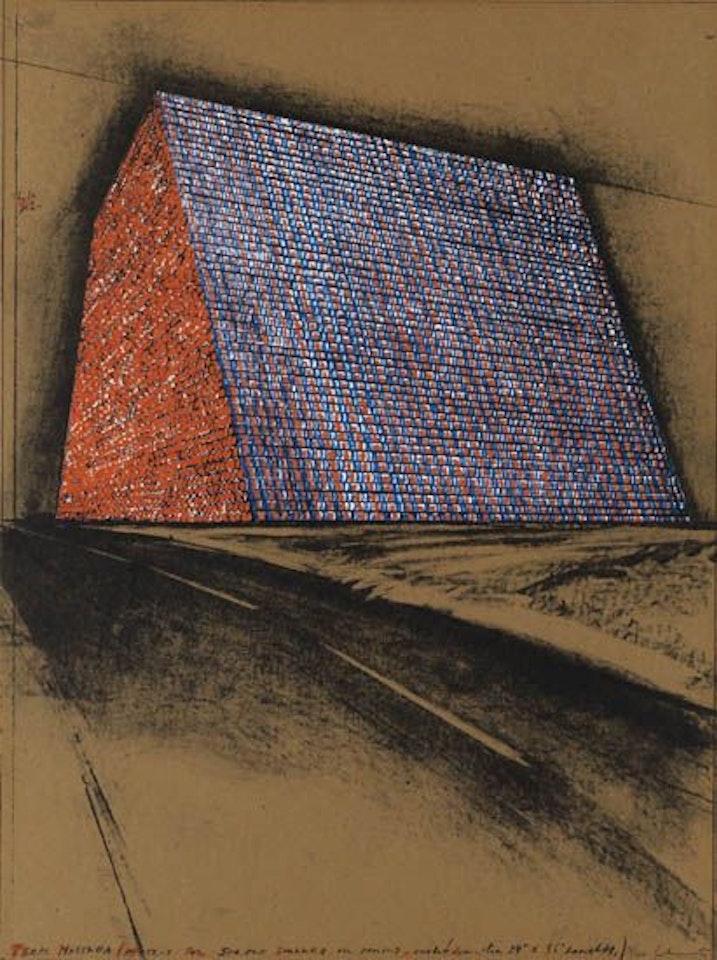 Texas Mastaba, Project for 500,000 Stacked Oil Drums. by Christo