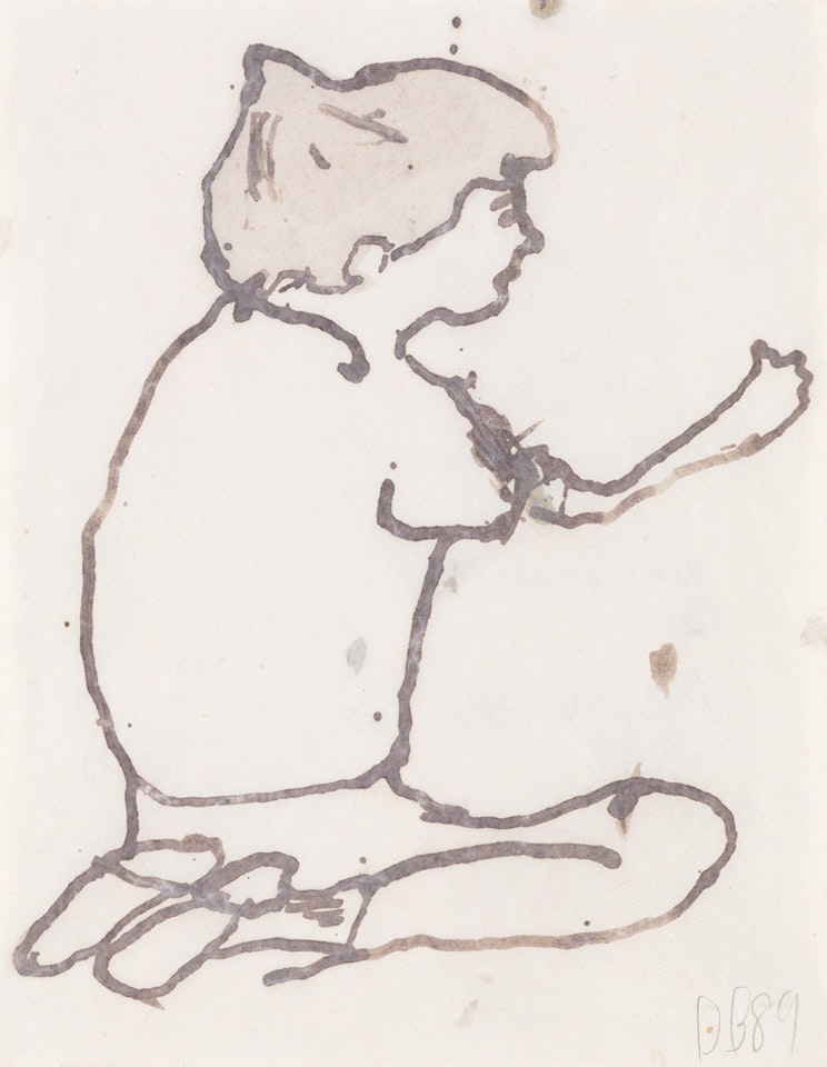 Kneeling Boy by Donald Baechler