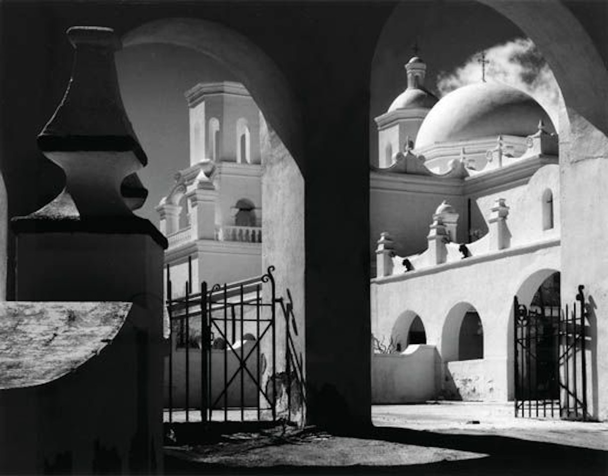 Arches, North Court, Mission San Xavier del Bac, Tucson, Arizona by Ansel Adams
