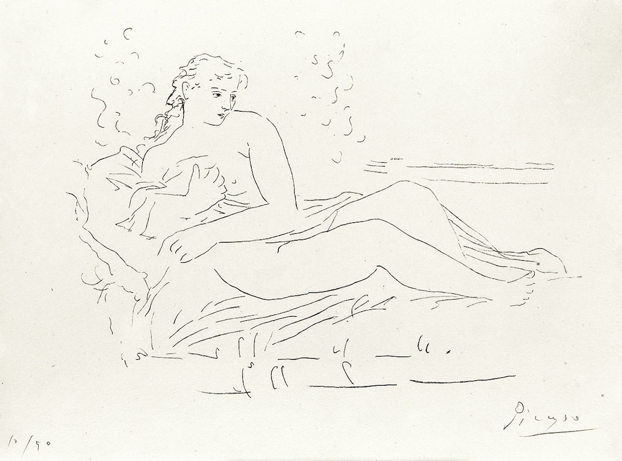 Femme couchée by Pablo Picasso