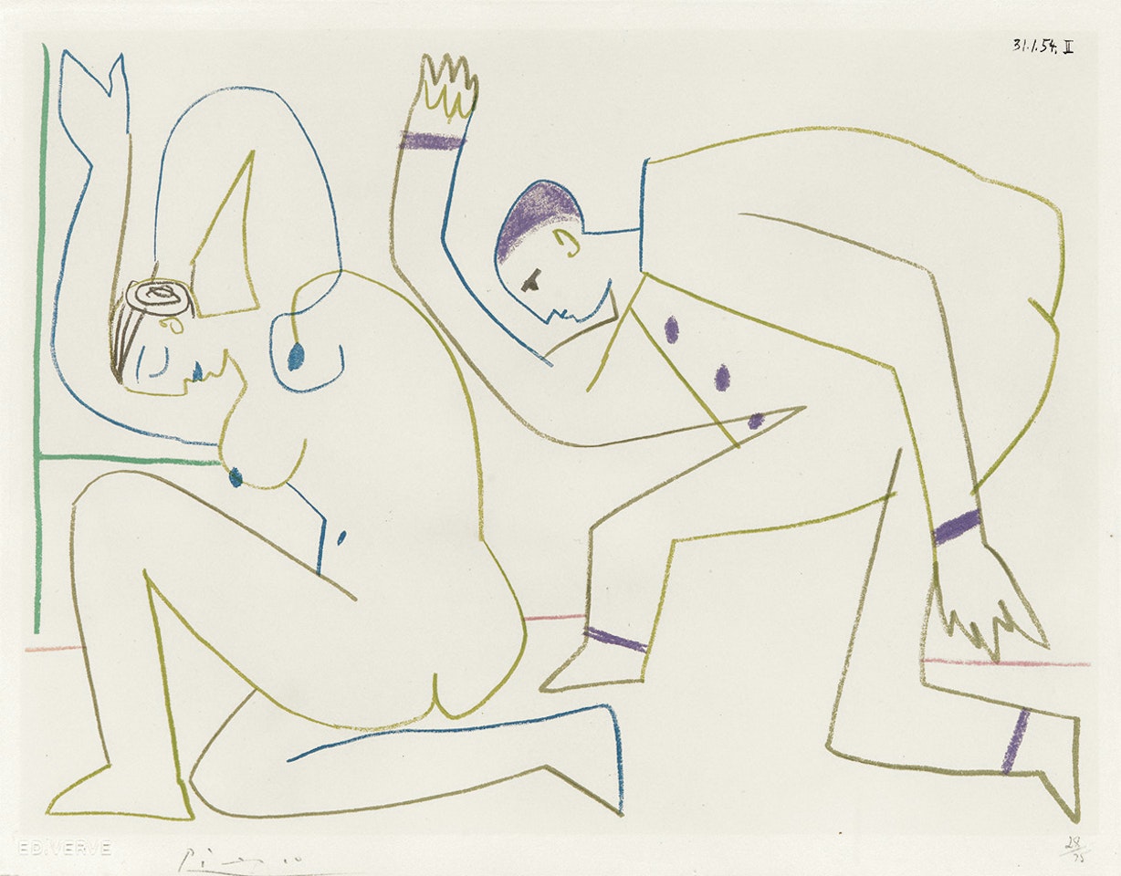 Femme nue et Homme by Pablo Picasso