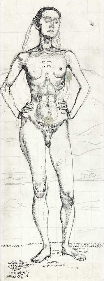 Study for "Bewunderndes Weib" by Ferdinand Hodler