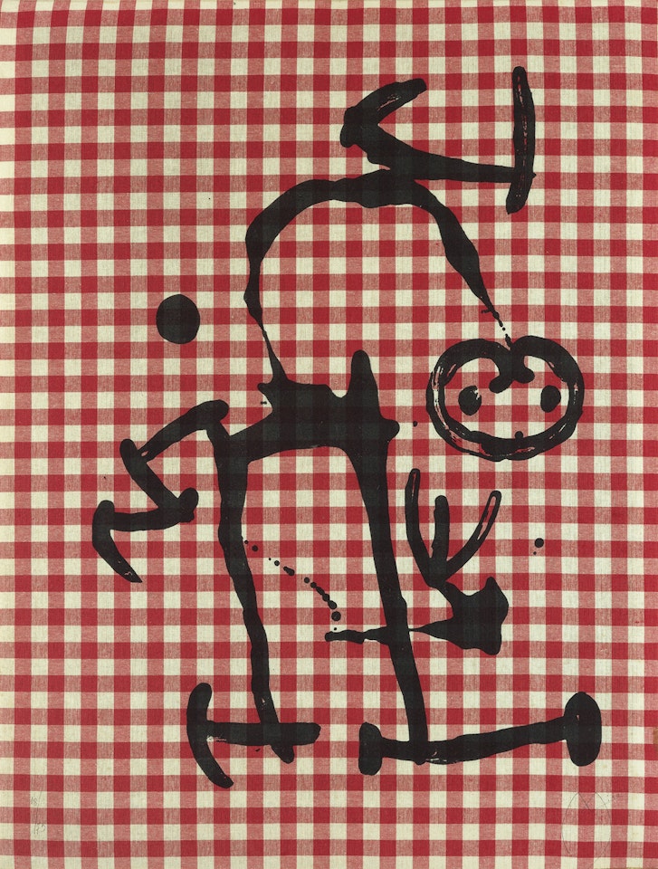 L'Illêtre aux Carreaux rouges by Joan Miró