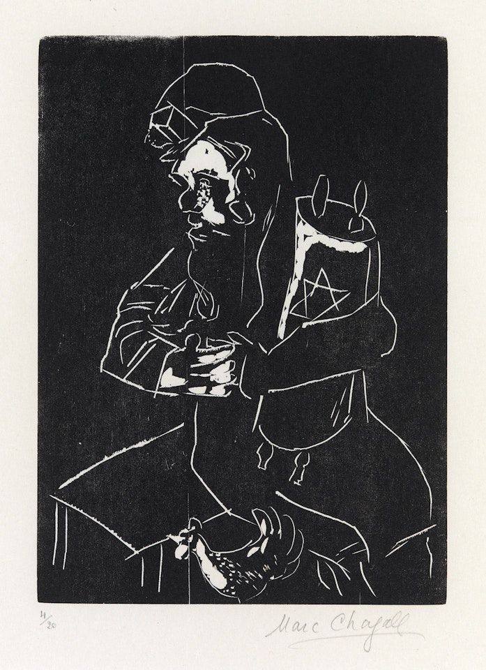 Jude mit Thora by Marc Chagall