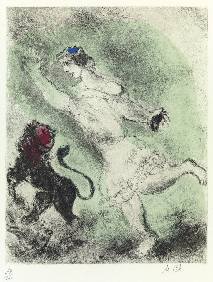 David et le Lion by Marc Chagall