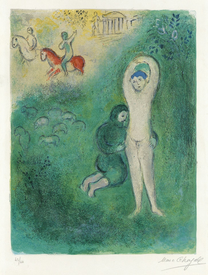 Daphnis et Gnathon by Marc Chagall