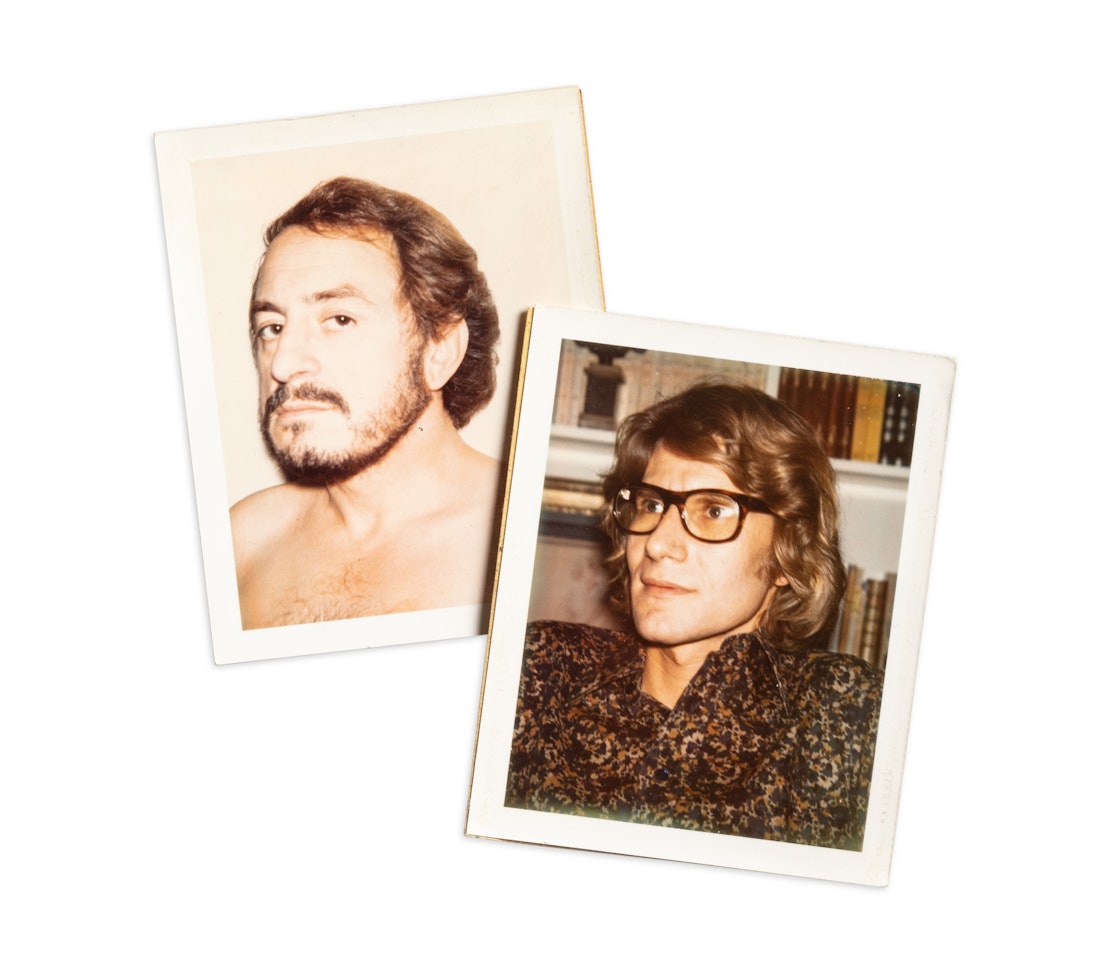 Yves Saint Laurent and Pierre Bergé (2 Polaroids) by Andy Warhol