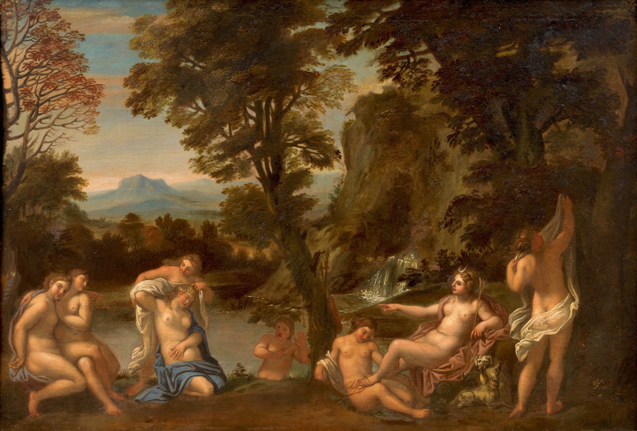 Diane découvrant la grossesse de Callisto by Italian School