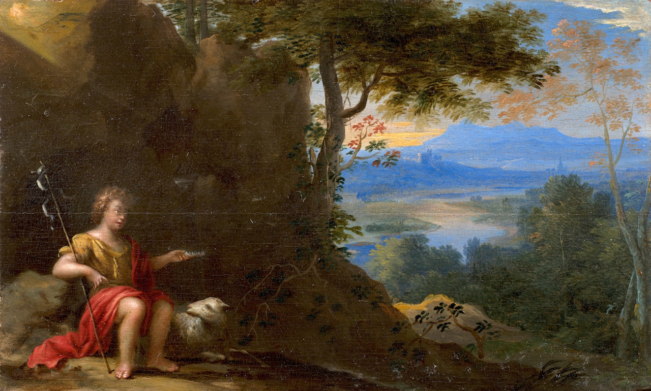 Le petit saint Jean-Baptiste dans un paysage by French School