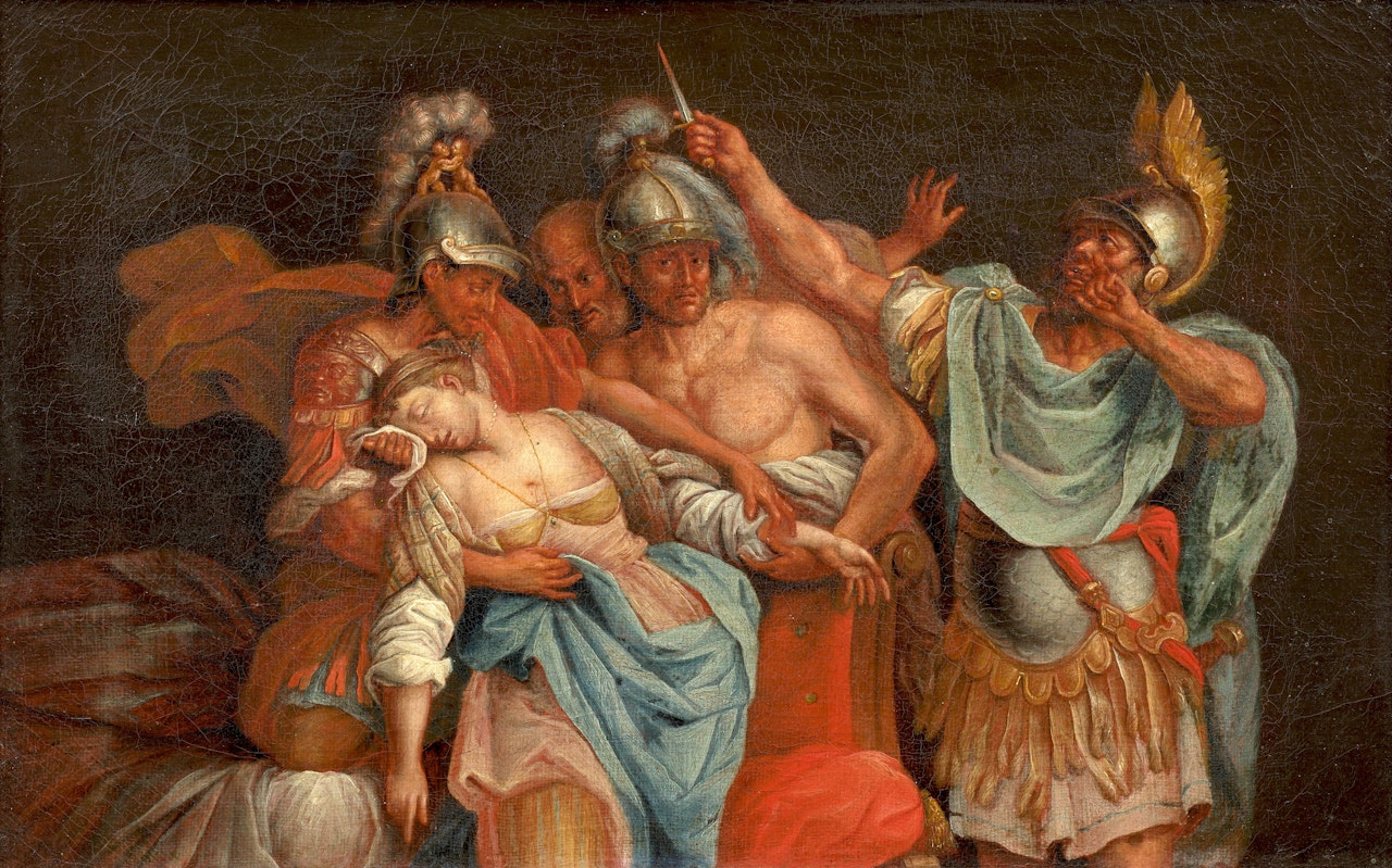 La mort de Lucrèce et La mort de Cléopâtre by German School