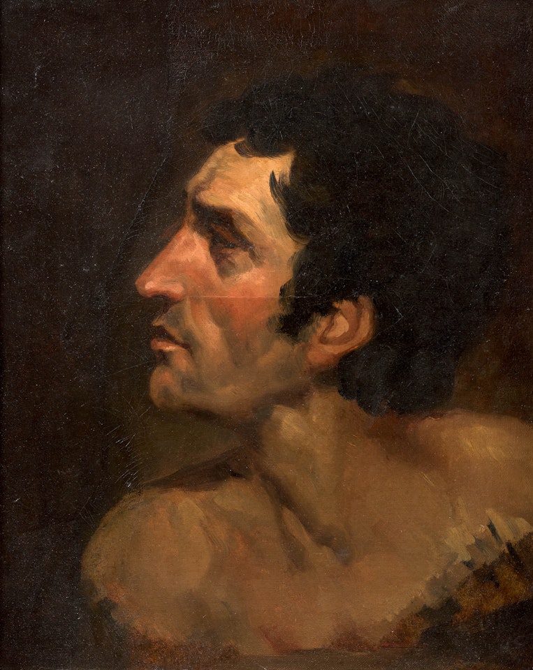 Homme en buste, de profil by French School