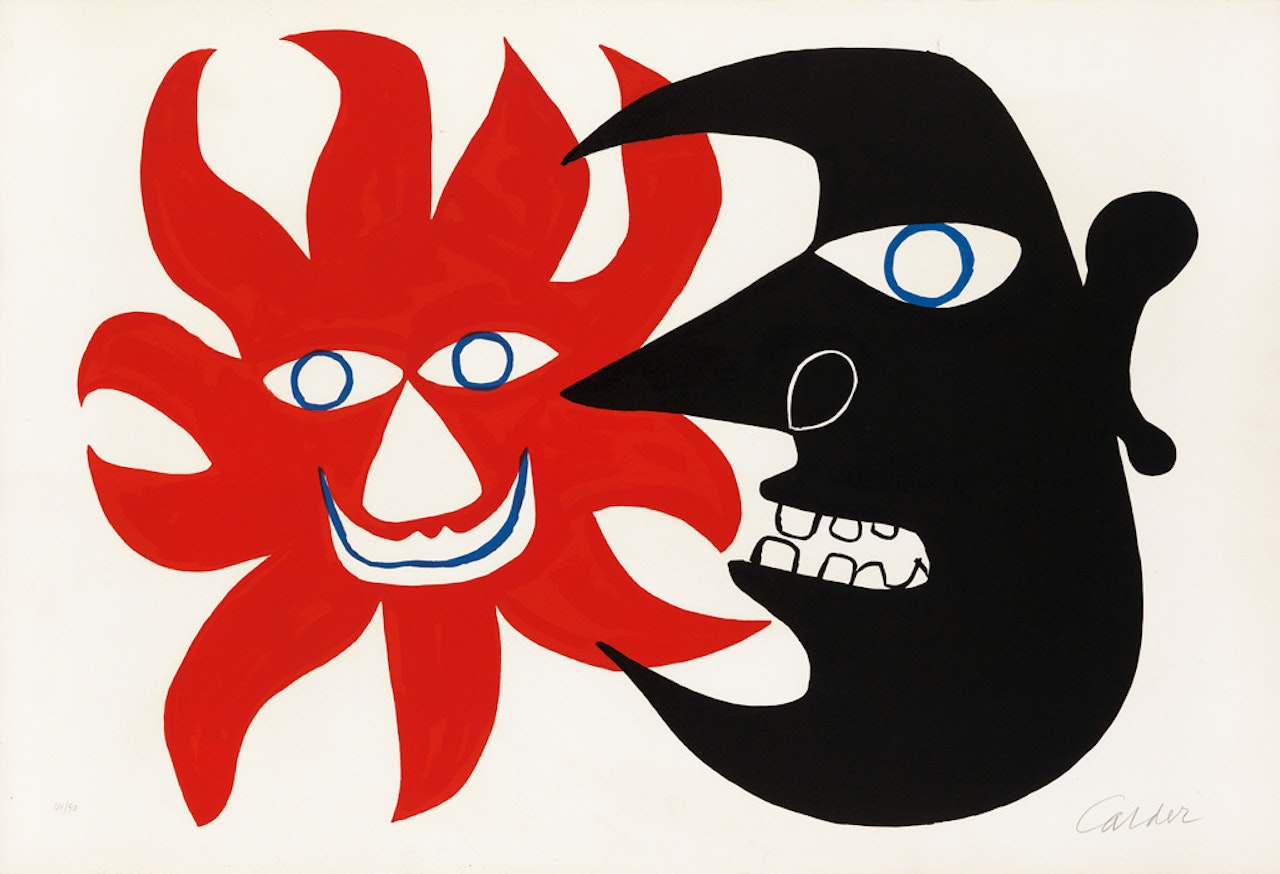 Black Moon And Red Sun by Alexander Calder