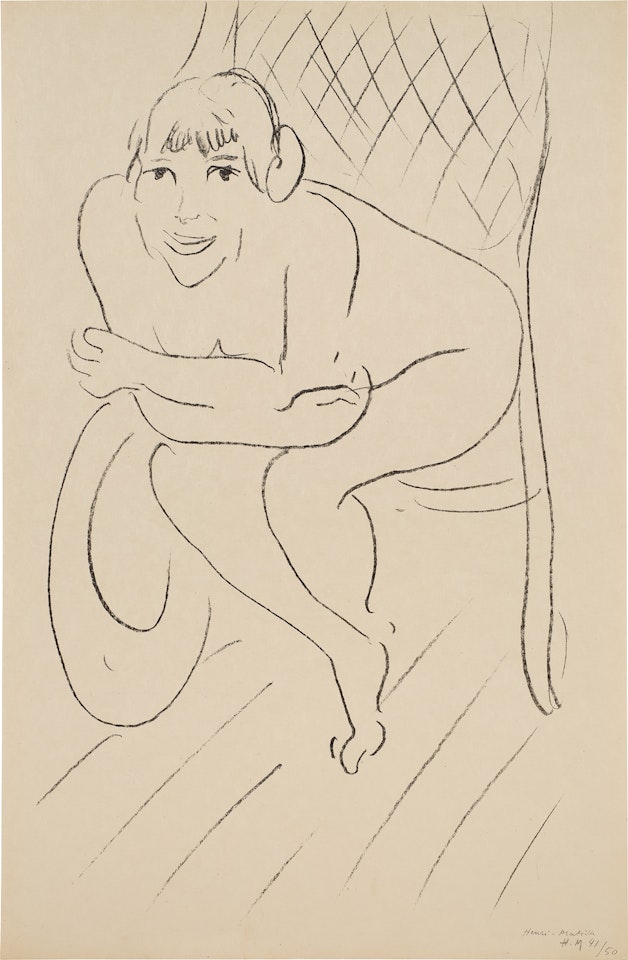 Nu au rocking chair (Nude in Rocking Chair) (D. 410) by Henri Matisse