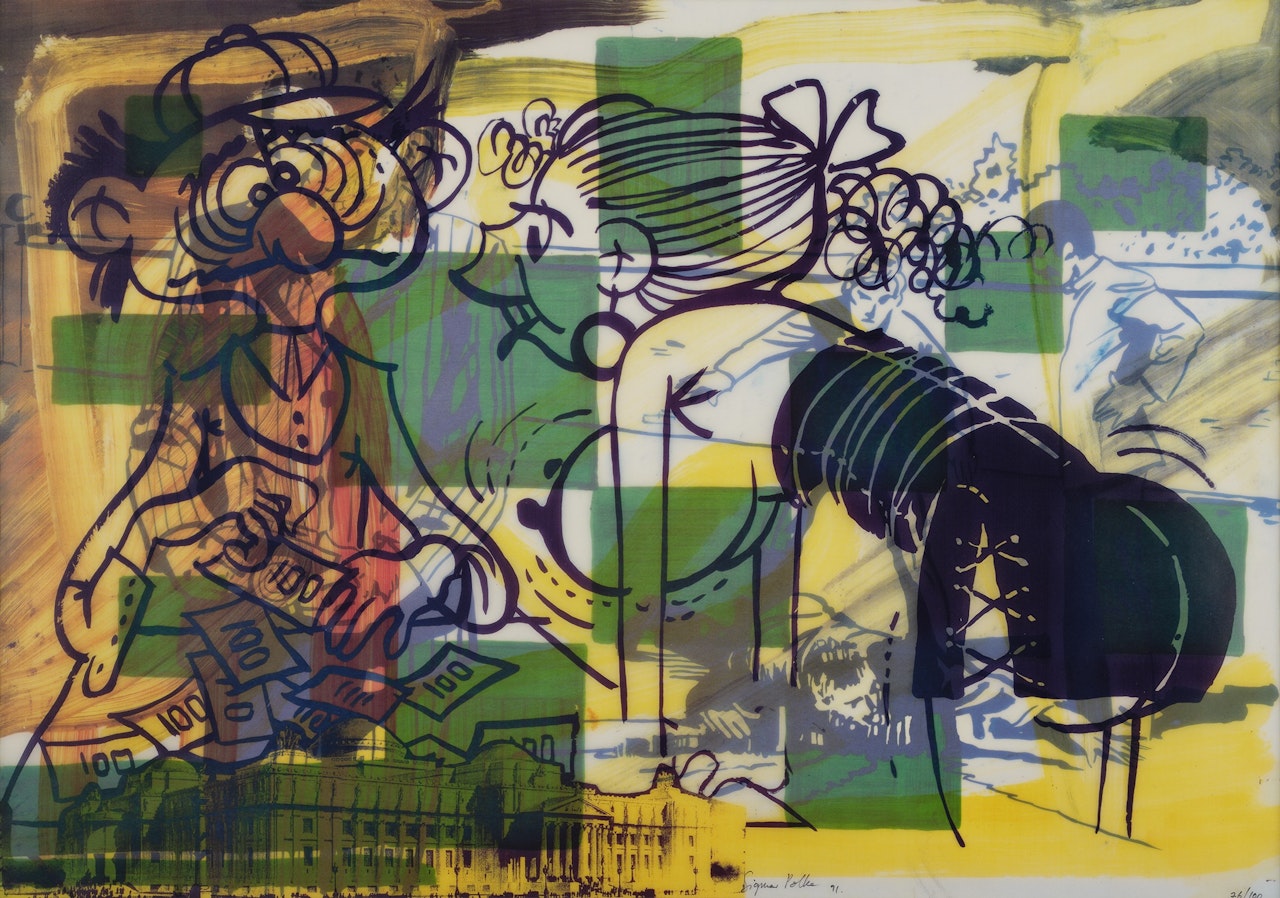 Leave the Lab and enter the Office (B. & O. 92) by Sigmar Polke