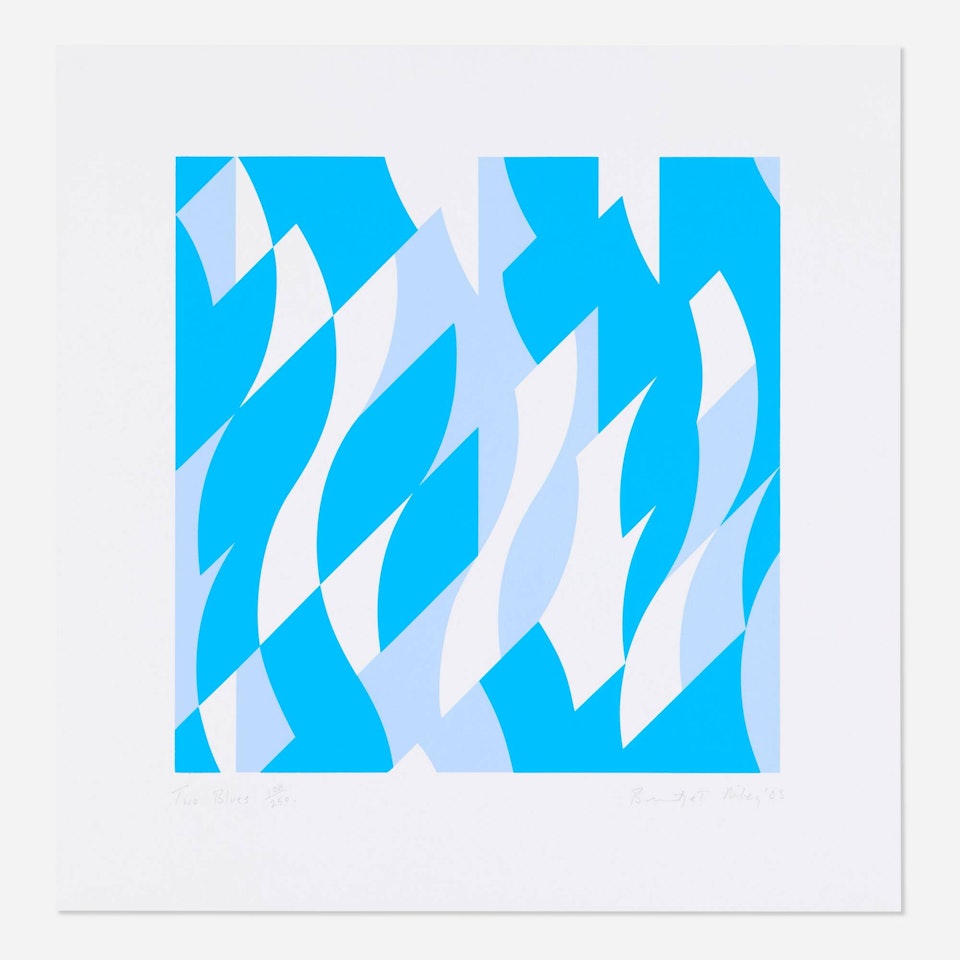 Two Blues by Bridget Riley