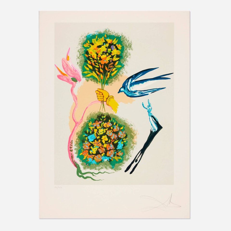 Apparition of The Rose (from the Magic Butterfly and the Flowers suite) by Salvador Dali