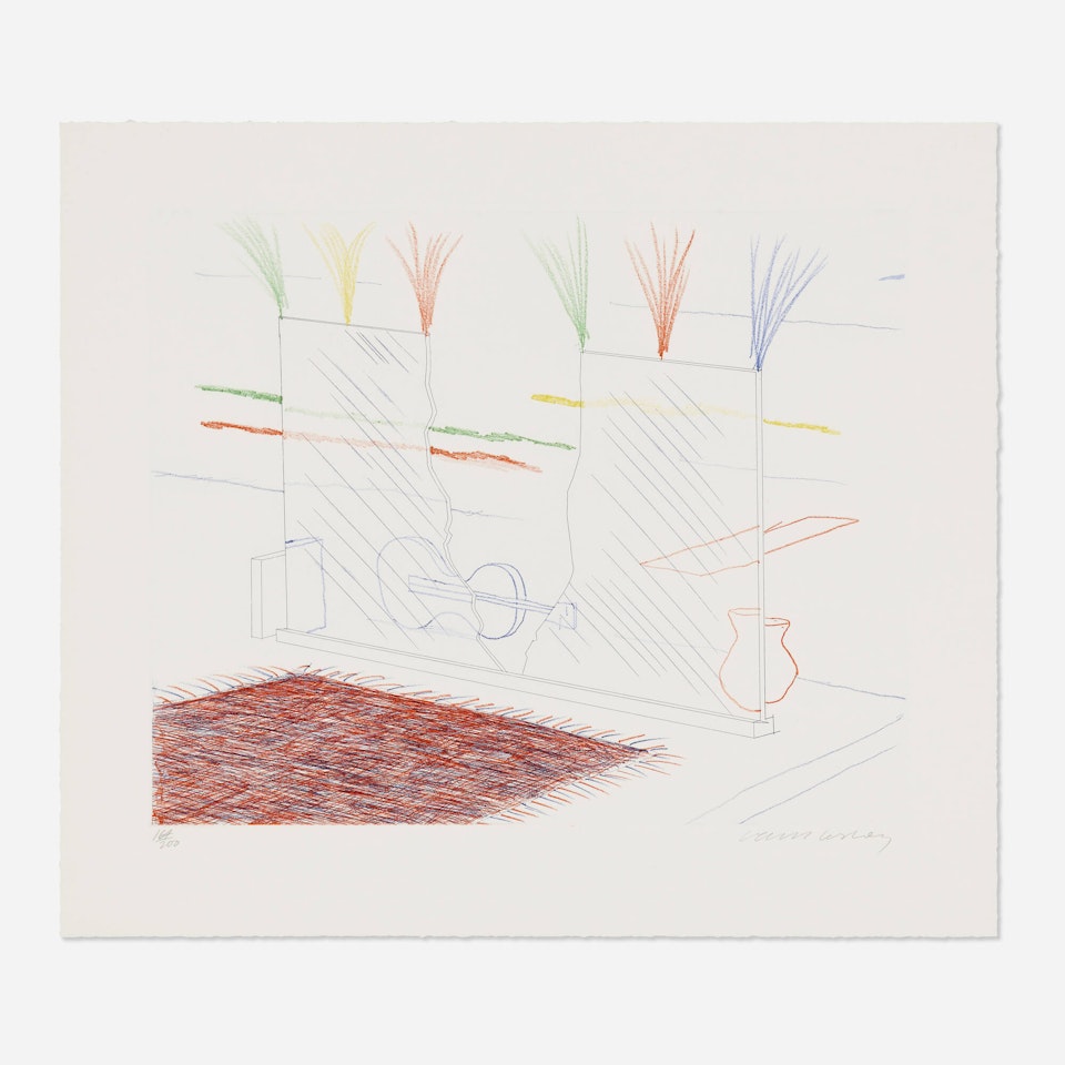 On It May Stay His Eye (from The Blue Guitar portfolio) by David Hockney