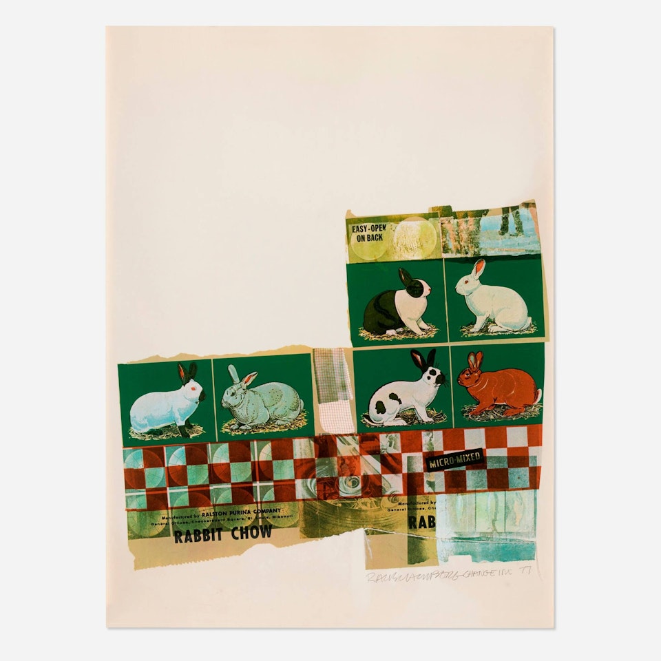 Rabbit Chow (from the Chow Bags series) by Robert Rauschenberg