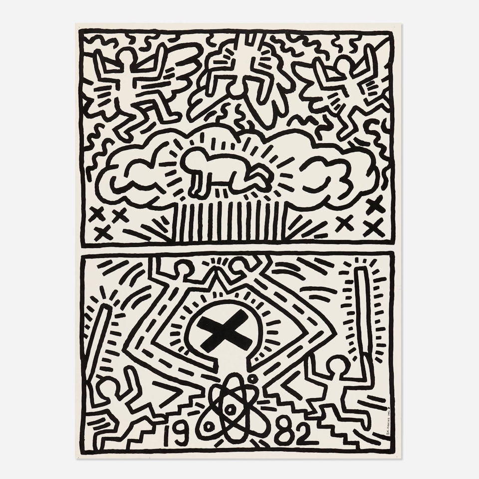Poster for Nuclear Disarmament (Central Park NY, June 12, 1982) by Keith Haring