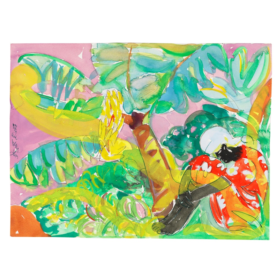 Girl in a Banana Grove by Romare Bearden