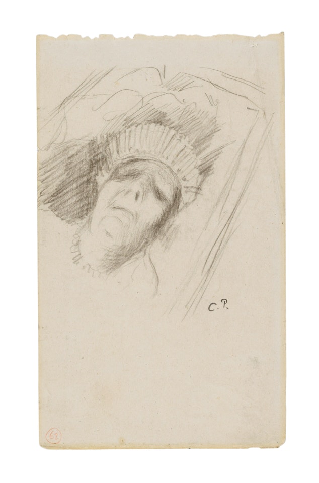 Madame Pissarro mère sur son lit de mort by Camille Pissarro