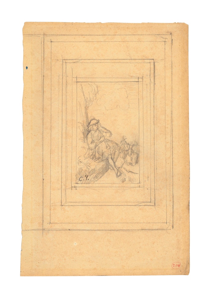 Pâtre jouant de la flûte by Camille Pissarro