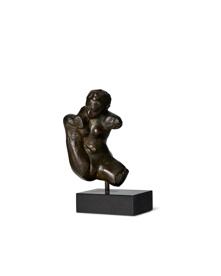 Petit Torse d"Iris dit aussi Petite Étude pour Iris, Messagère des Dieux avec Tête et Jambe Droite Levée by Auguste Rodin